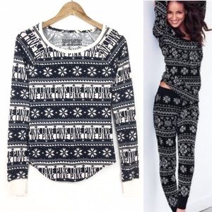 Pink Victoria’s Secret Winter Snowflake Pajamas